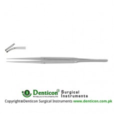 Diam-n-Dust™ Micro Dissecting Forcep Curved - 1 x 2 Teeth Stainless Steel, 18 cm - 7" Tip Size 6.0 x 0.4 mm